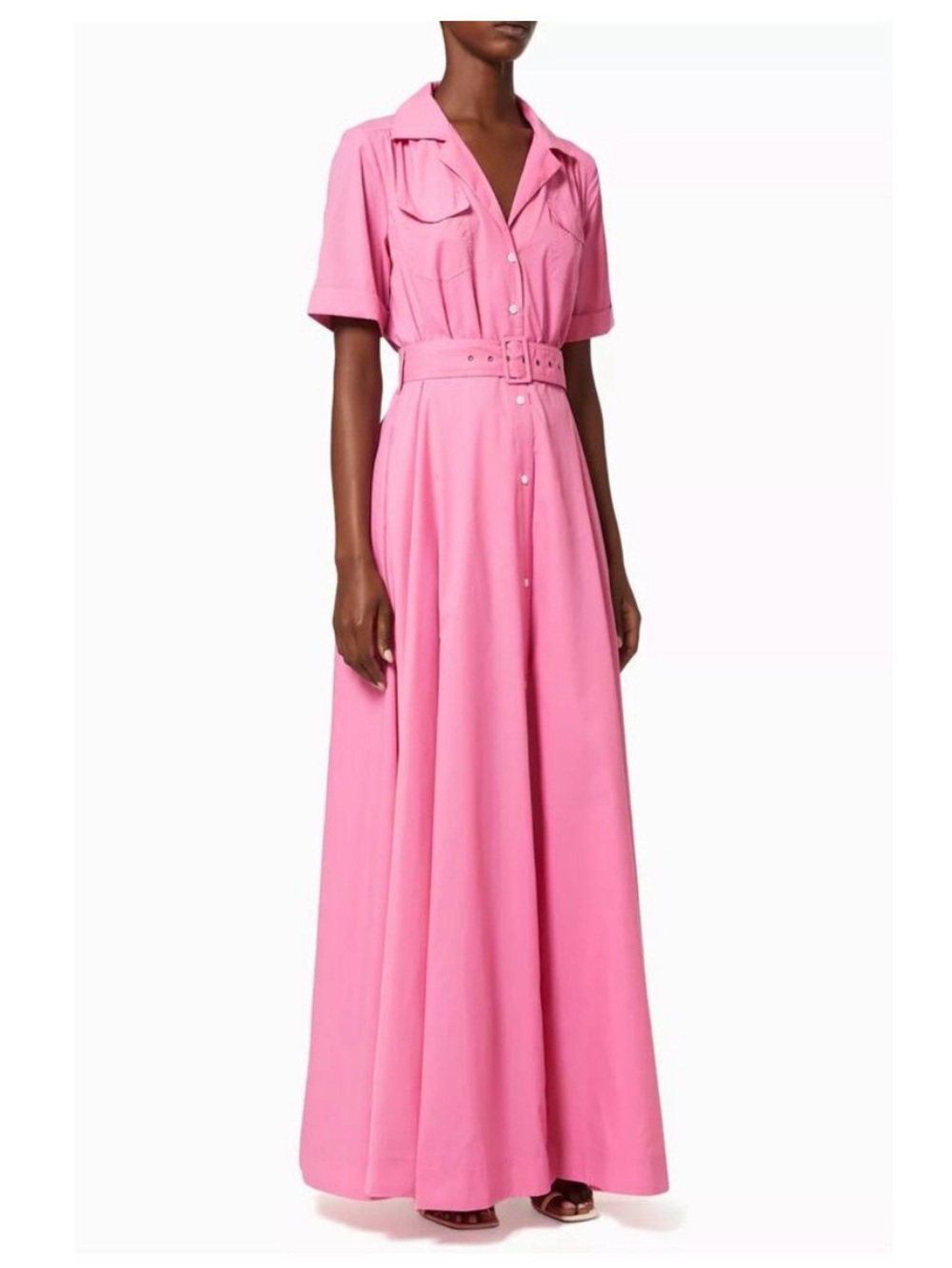 STAUD Millie Maxi Belted Dress